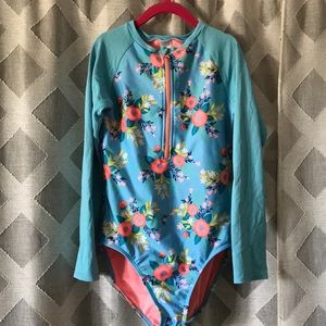 CatJack 10/12 one piece longsleeve girls swimsuit